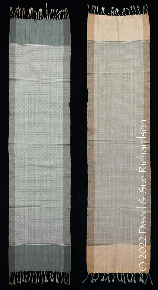 Description: A pair of textured cotton krama