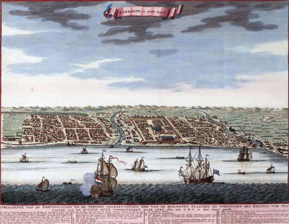 Description: The Dutch attack on Makassar in 1660
