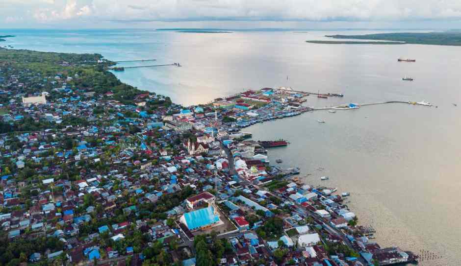 Description: Aerial view of Saumlaki
