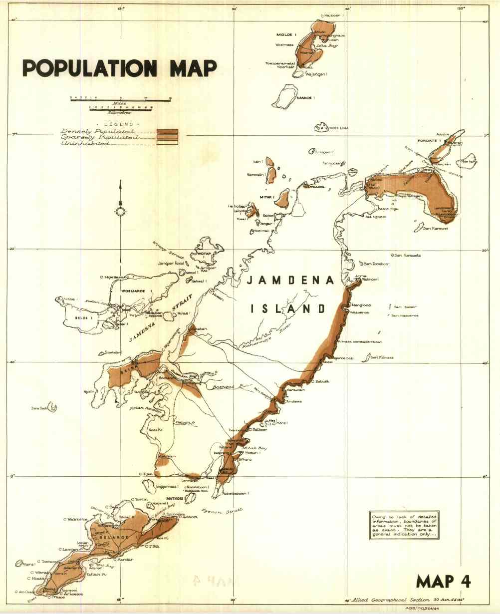 Description: Population distribution on Tanimbar