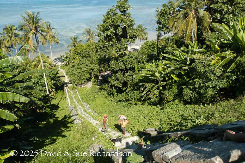 Description: Steps leading up to kampong Sangliat Dol