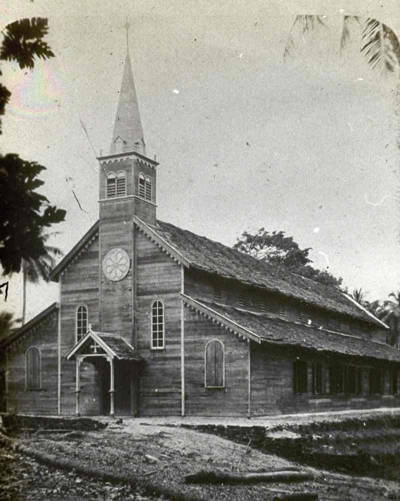 Description: A new Catholic church on one of the Tanimbar islands