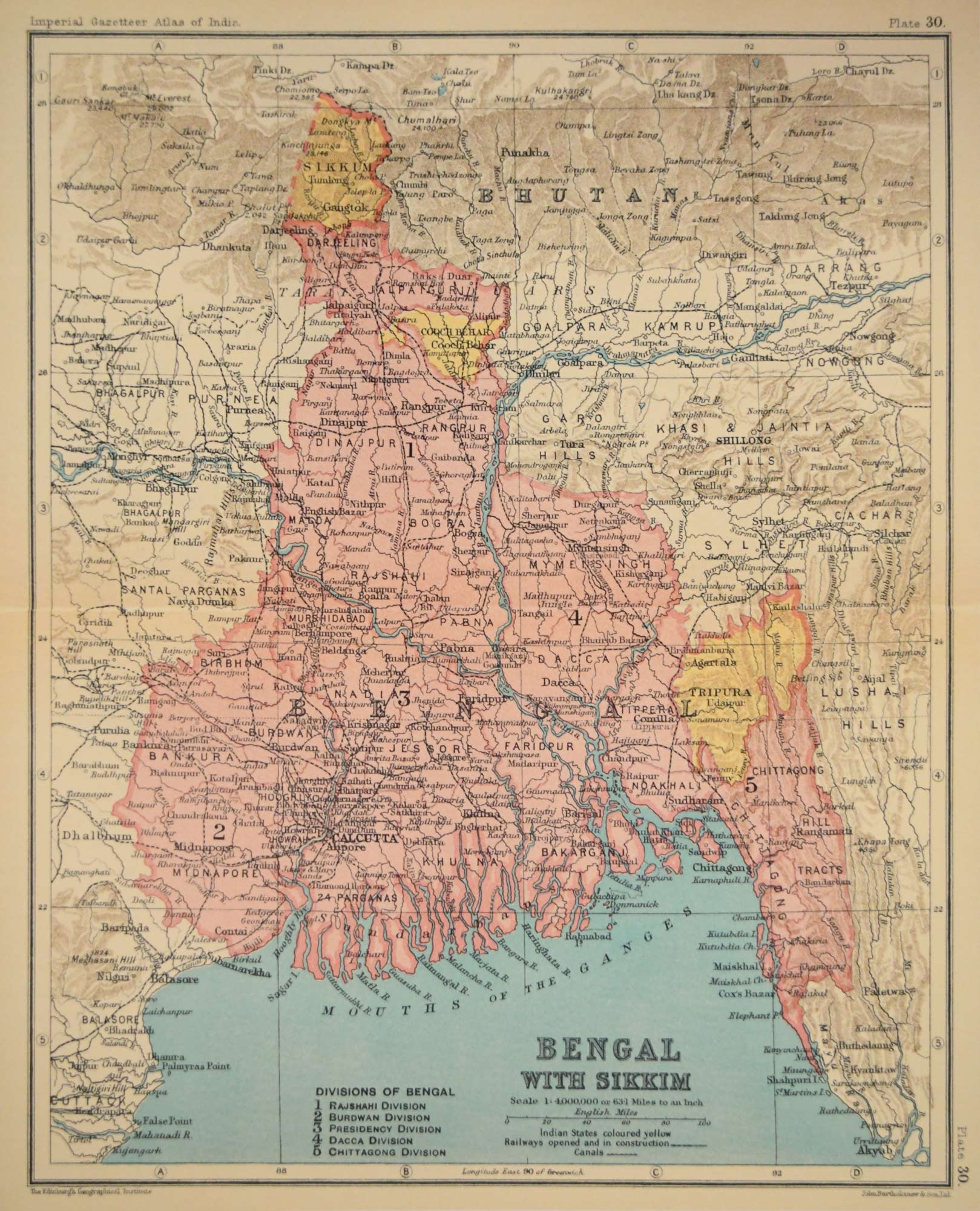 Description: Map of Undivided Bengal 1931