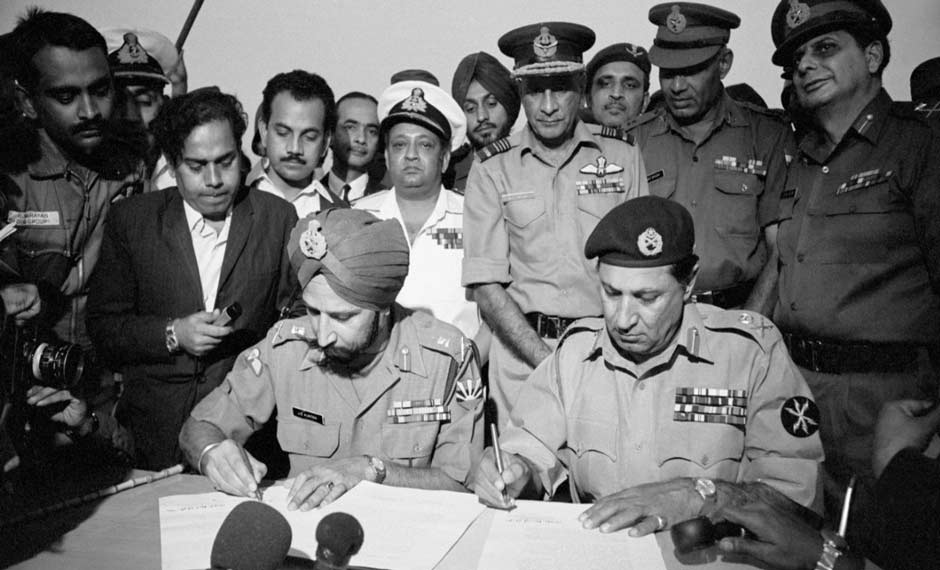 Description: The Pakistani surrender of 1971
