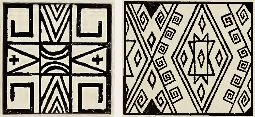 Description: Two geometrical Kisar motifs