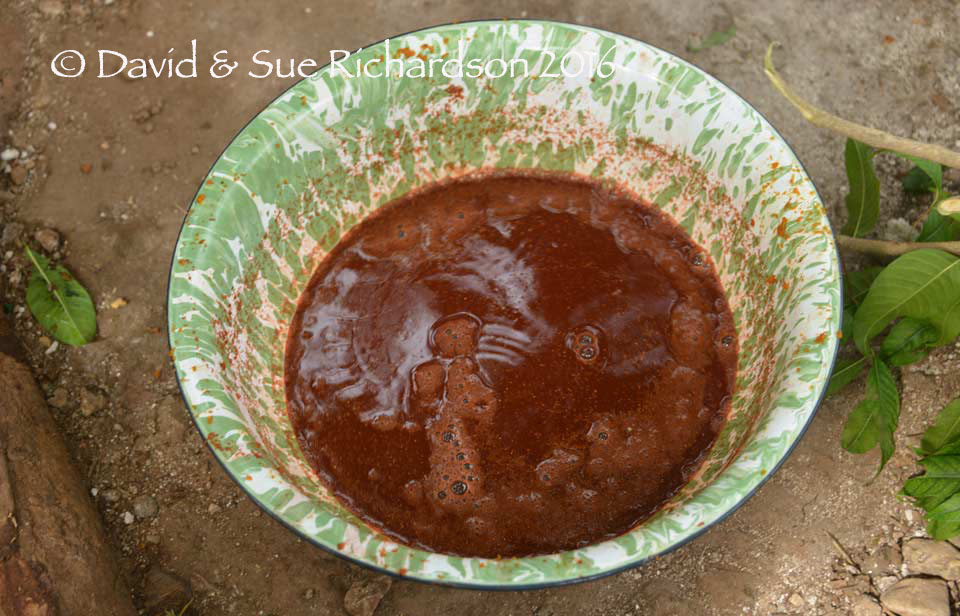 Description: A bubbling bowl of morinda, Bolok