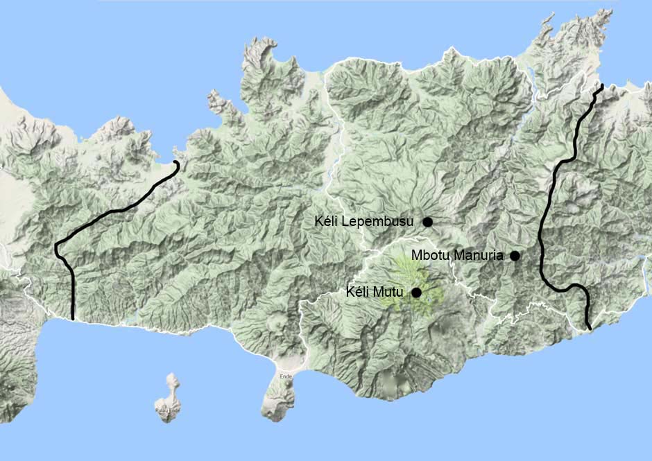 Description: The topography of Ende Regency