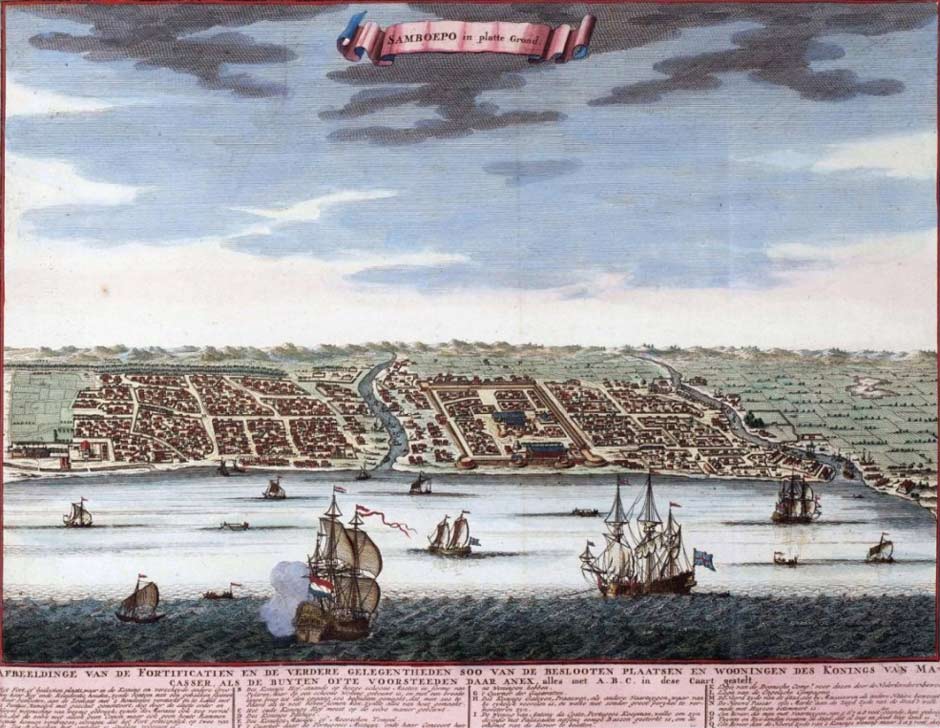 Description: The Dutch attack on Makassar in 1660