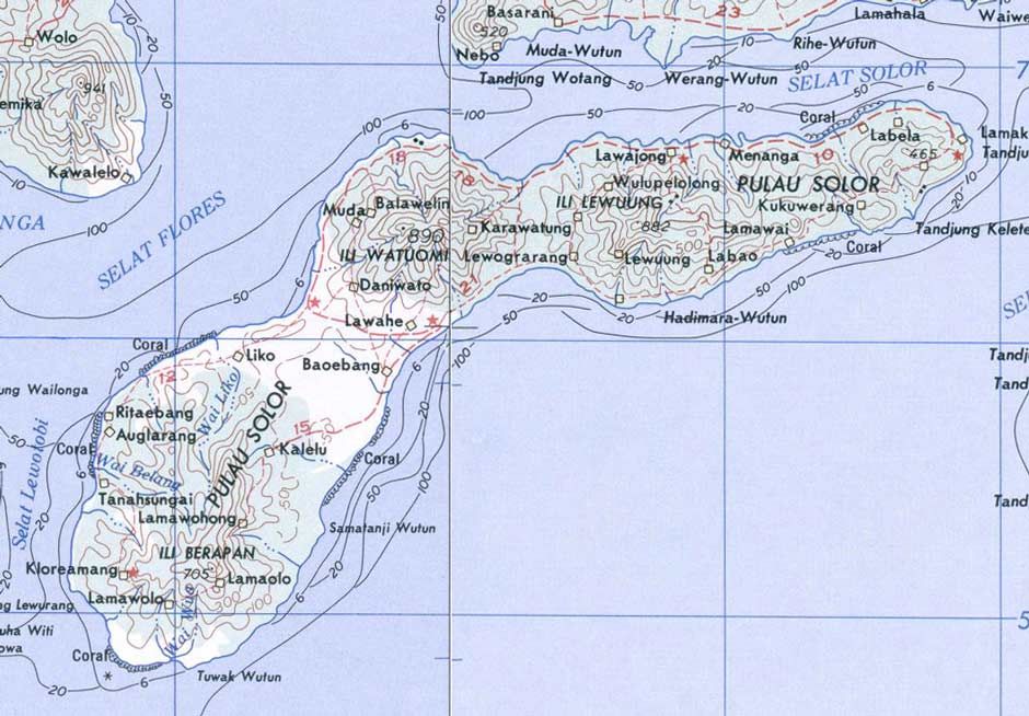 Description: Military map of Solor Island