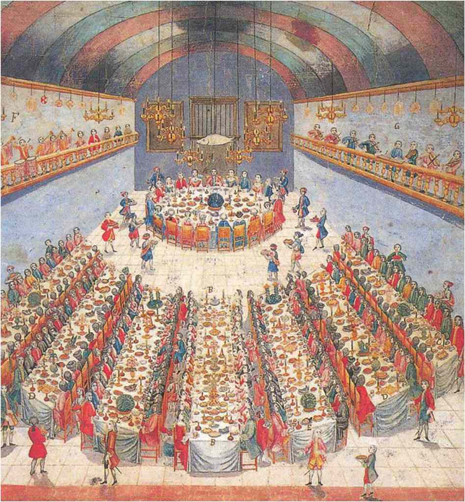 Description: The banquet in Kupang on 9 June 1756