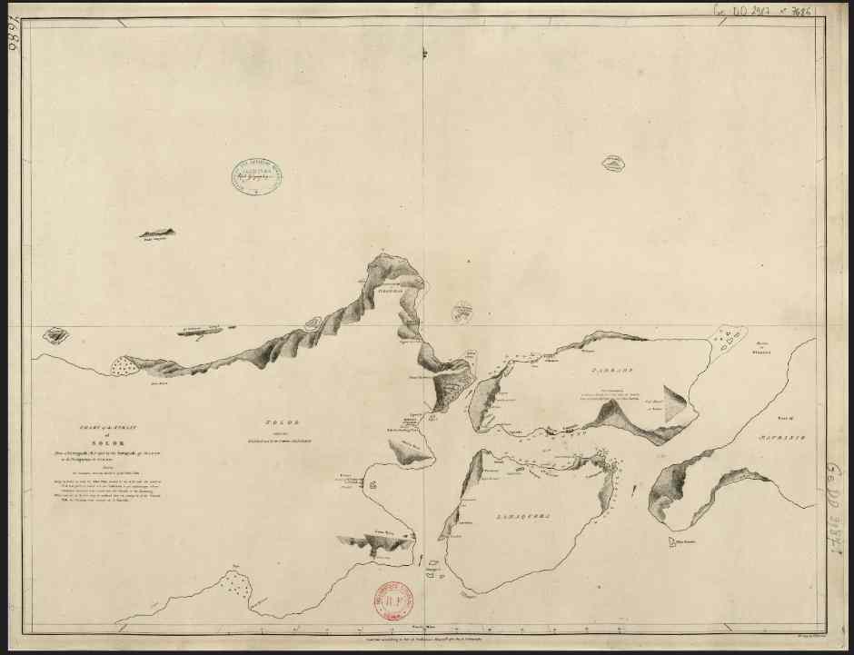 Description: Chart of the Strait of Solor in 1781