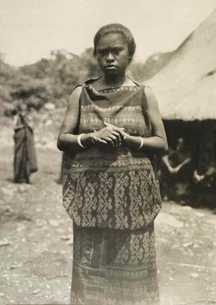 Description: Woman wearing a sarong